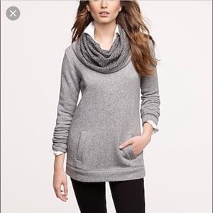 J Crew cowl neck sweater with front pocket